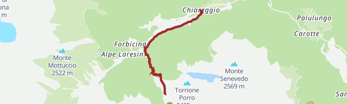 Route map: Al Rifugio Gerli Porro